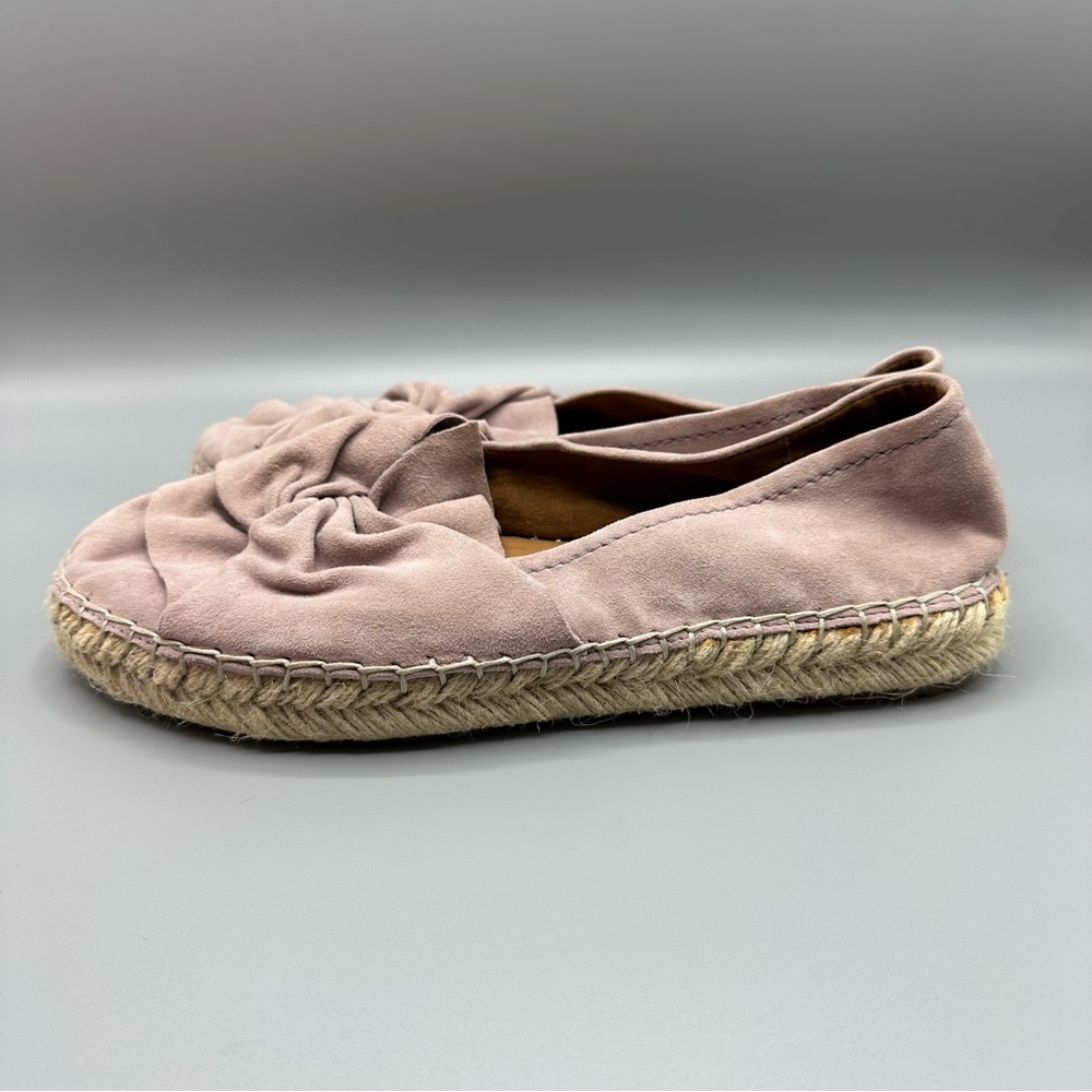 Crown Vintage Hermosa Boho Flat Slip On Espadrille Suede Pink Size 8.5